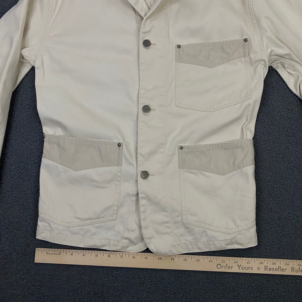 RRL Ralph Lauren Chore Jacket FITS Mens SMALL Canvas Corduroy Collar Barn Coat - Picture 13 of 16